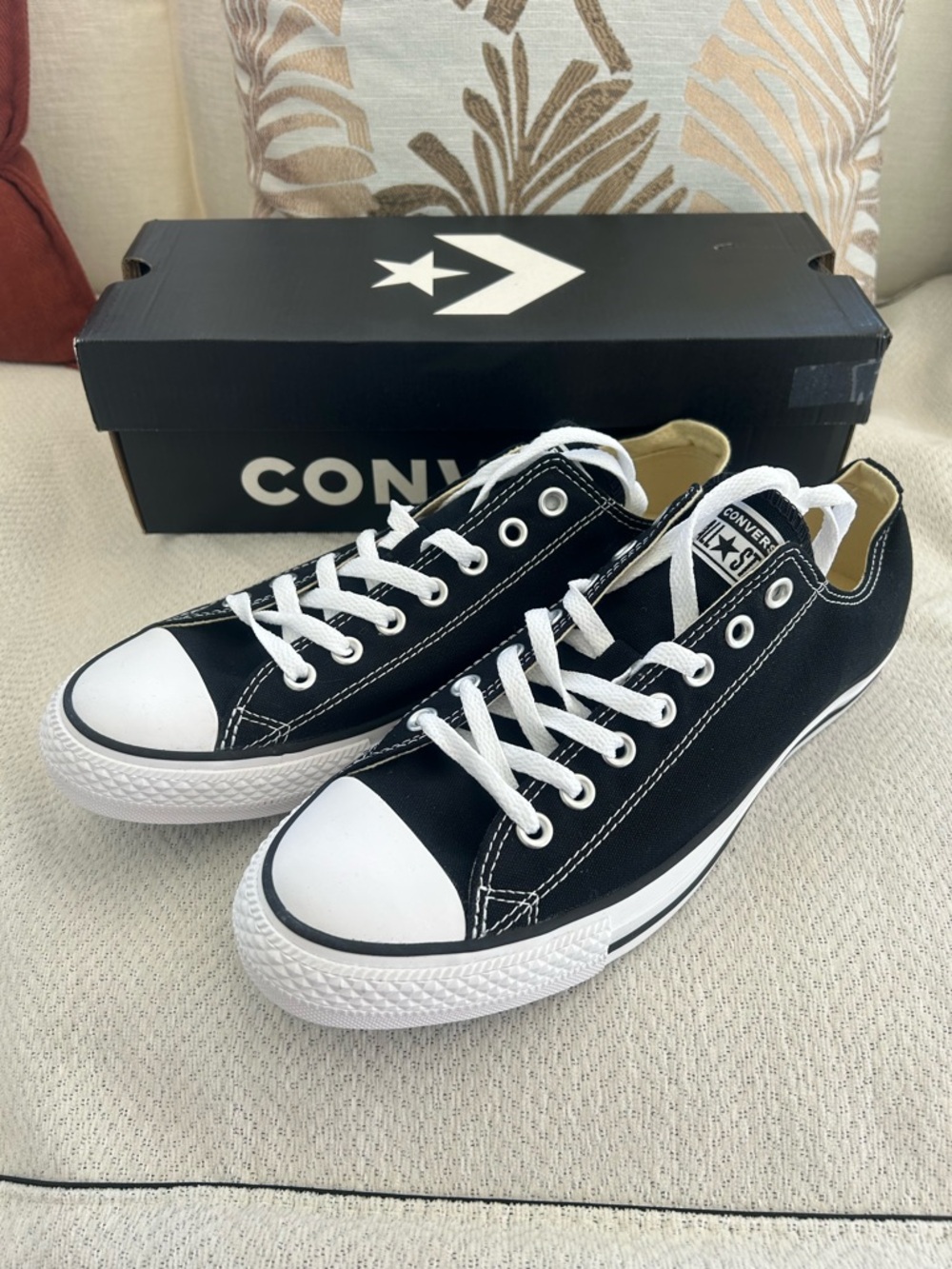 Converse Men’s Low Top Sneakers in Black and White